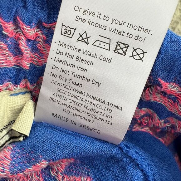Devotion Twins Fourní Embroidered Cotton Shorts Pink Blue XS NWT - Picture 13 of 13